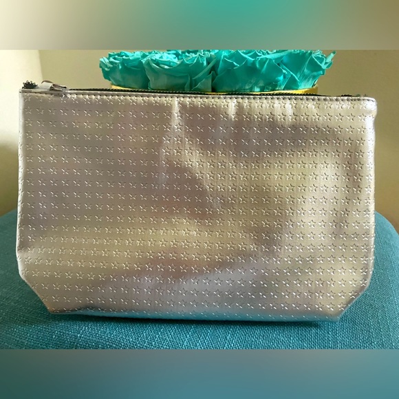 YSL Yves Saint Laurent Beaute “Silver Stars” Cosmetics/Travel Pouch NWT - Picture 1 of 6